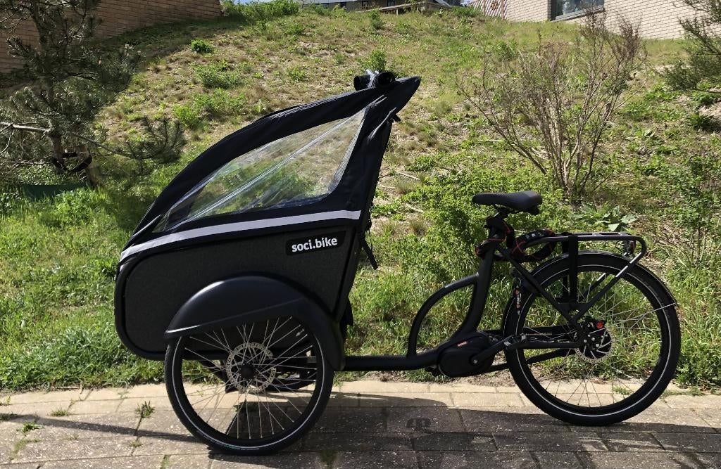 Bakfiets, SociBike compact Nightrider, Fietsen en Brommers, Fietsen | Bakfietsen, Huif, Ophalen, Overige merken, 1 kind
