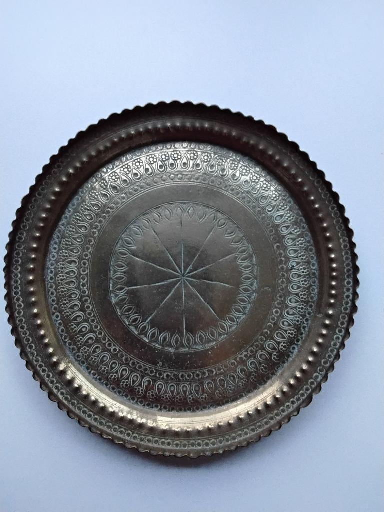 Arabisch/Marokkaans dienblad/serveerschaal, Ophalen of Verzenden, Rond, Overige materialen