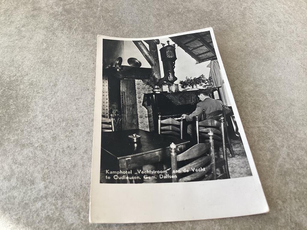 Oudleusen Gem.Dalfsen. Kamphotel ,,Vechtstroom” aan de Vecht, Verzamelen, Ansichtkaarten | Nederland, Ophalen of Verzenden