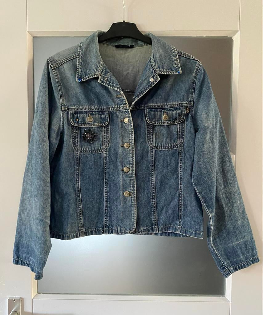 Vintage Vroom & Dreesman spijkerjasje -  XL(42), Ophalen of Verzenden, Zo goed als nieuw, Maat 42/44 (L), Blauw