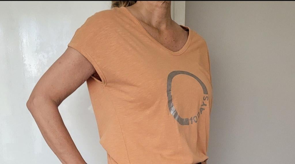 10days top S Oranje shirt, Kleding | Dames, T-shirts, Zo goed als nieuw, Maat 36 (S), Oranje, Korte mouw, Ophalen of Verzenden