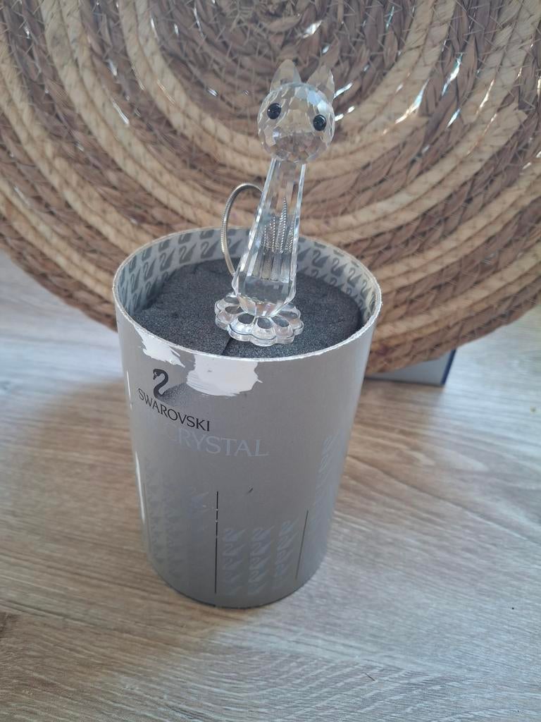 Swarovski poes in box, Verzamelen, Ophalen of Verzenden, Gebruikt, Figuurtje