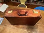 Bruinleren attachékoffer, Gebruikt, Slot, Ophalen of Verzenden, 35 tot 45 cm