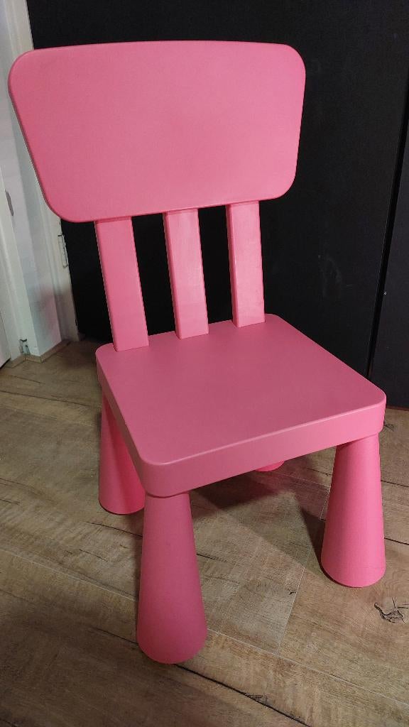 Kinderstoel Ikea Mammut Felroze 36 x 39 x 67cm, Ophalen, Gebruikt, Overige typen