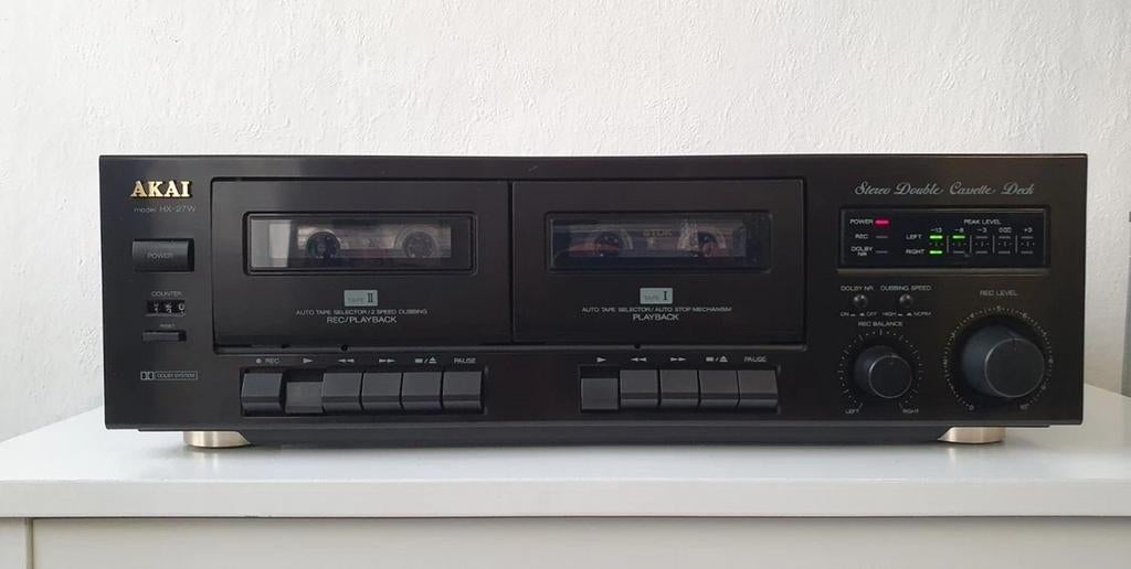 AKAI HX-27W Stereo Dubbele Cassettedeck  € 65, Ophalen of Verzenden, Overige merken
