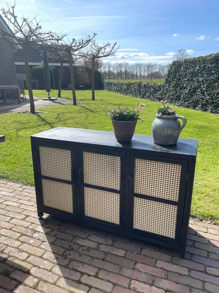 Webbing dressoir Bandung, Huis en Inrichting, Kasten | Dressoirs, Ophalen of Verzenden, Zo goed als nieuw, 25 tot 50 cm, 100 tot 150 cm