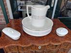 Antieken waskom en kan 4 delig., Ophalen of Verzenden