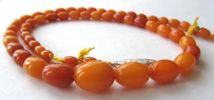 Prachtige 835 zilver Amber Barnsteen Naturel ketting Antiek, Sieraden, Tassen en Uiterlijk, Antieke sieraden, Ketting, Zilver