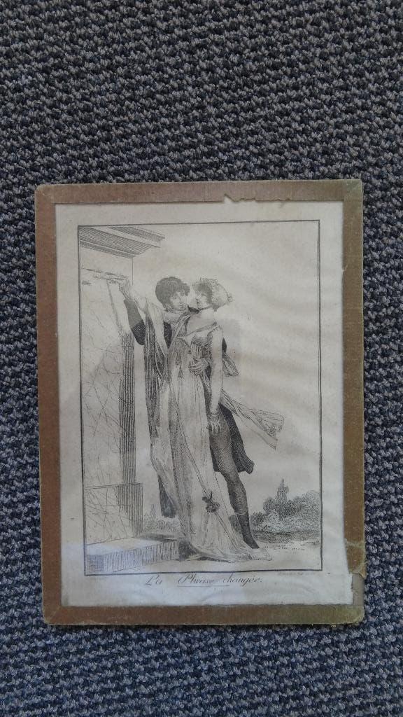 La phrase changée, prent van Maquet ca 19x14 cm, Verzenden, Militair, Gravure, 1800 - 1899