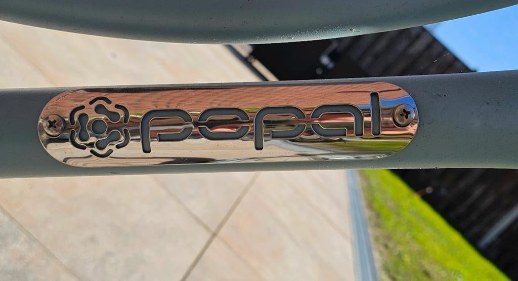 Supergave Popal Transportfiets – Lichtblauw/Bruin – Voor kin, Ophalen, Zo goed als nieuw