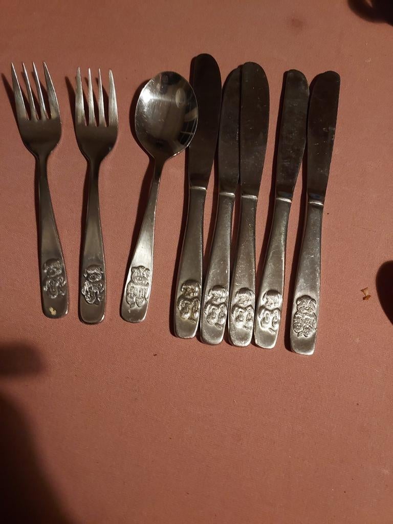 Amefa kinder bestek, Gebruikt, Ophalen of Verzenden, Rvs of Chroom, Vaatwasserbestendig