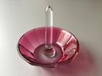 Antieke ringhouder van cranberry glas, Ophalen of Verzenden