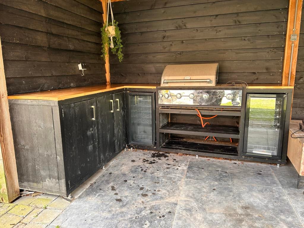 Buitenkeuken met Boretti BBQ en Koelkasten, Ophalen, Gebruikt, Gas, Vrijstaand