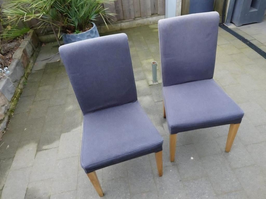 6 IKEA stoelen met extra hoezen, Huis en Inrichting, Stoelen, Ophalen, Gebruikt, Stof, Vijf, Zes of meer stoelen