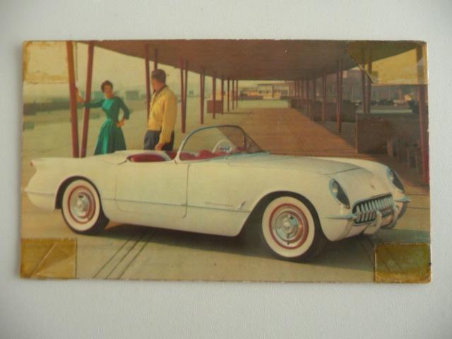 oude ansichtkaart - CHEVROLET CORVETTE 1954 -, Ophalen of Verzenden, 1940 tot 1960, Gelopen, Voertuig