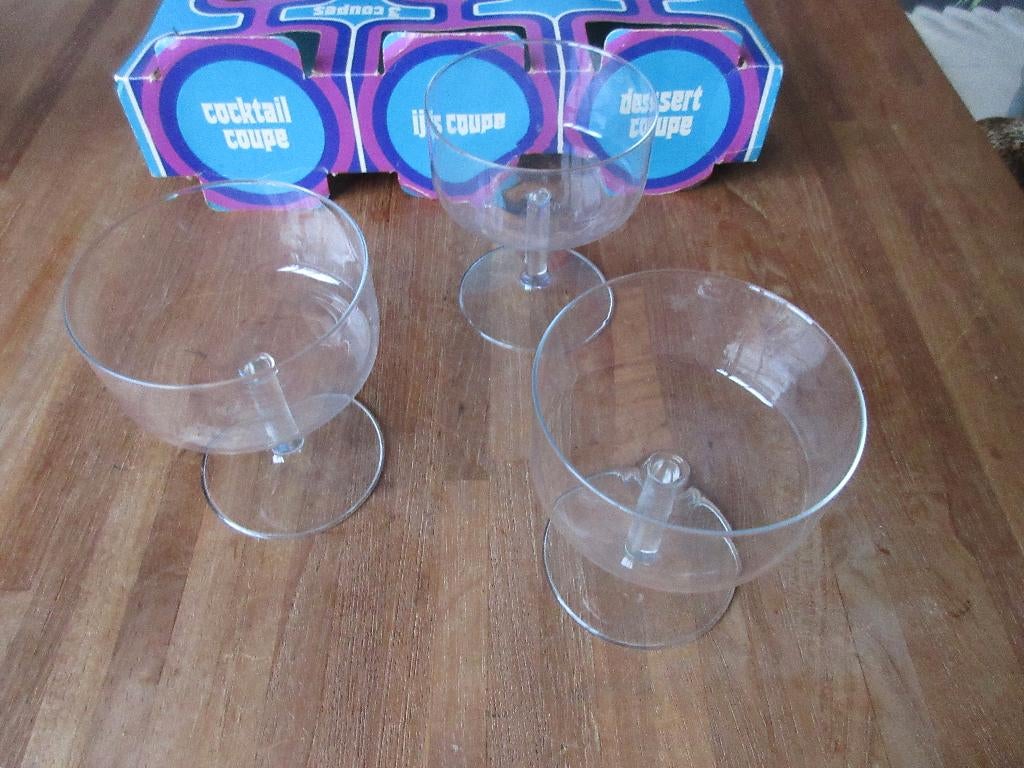 IJscoupes glas V&D vintage retro cocktail Vroom en Dreesman, Ophalen of Verzenden