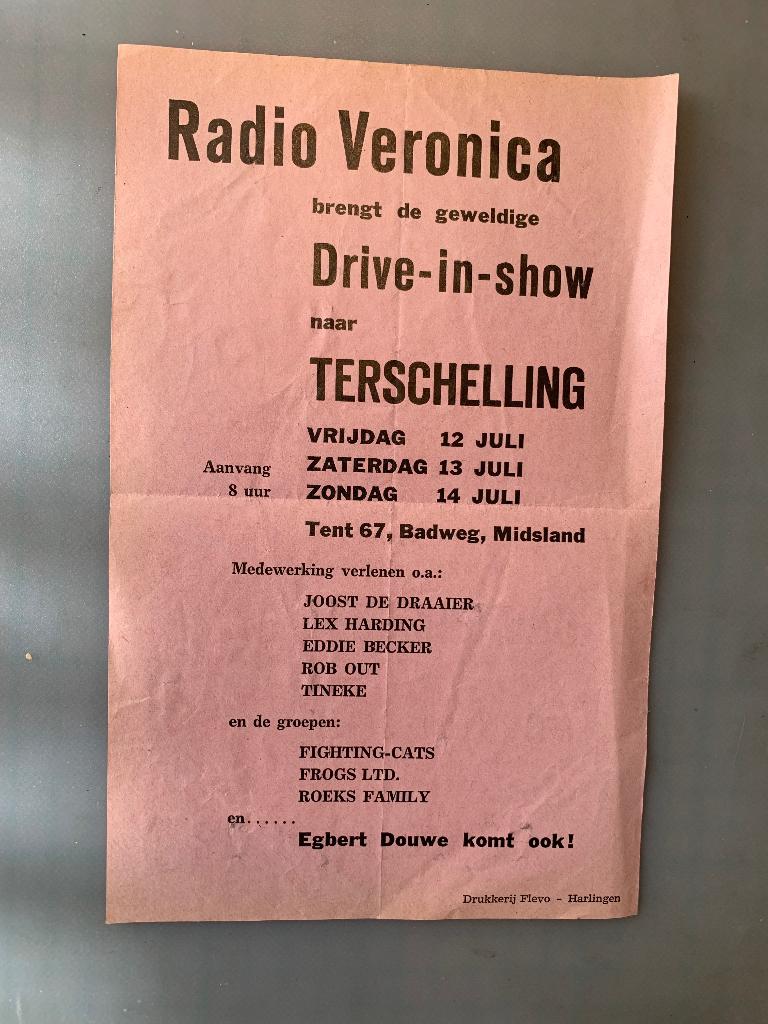 Radio Veronica flyer, Verzenden, A4 of kleiner, Reclame, Rechthoekig Staand