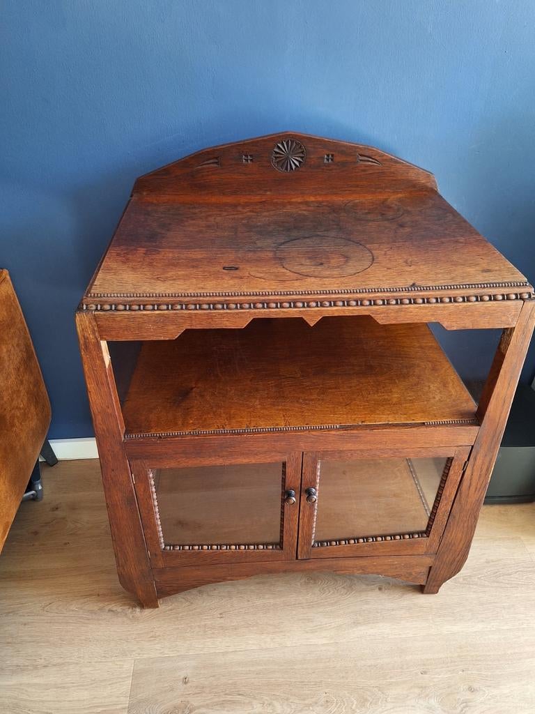 Antiek Oud Hollands Eikenhouten Theekastje, Ophalen