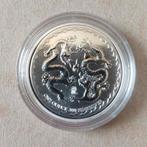 1 oz Zilver Lunar munt Double Dragon 2021 - Niue, Ophalen of Verzenden, Zilver
