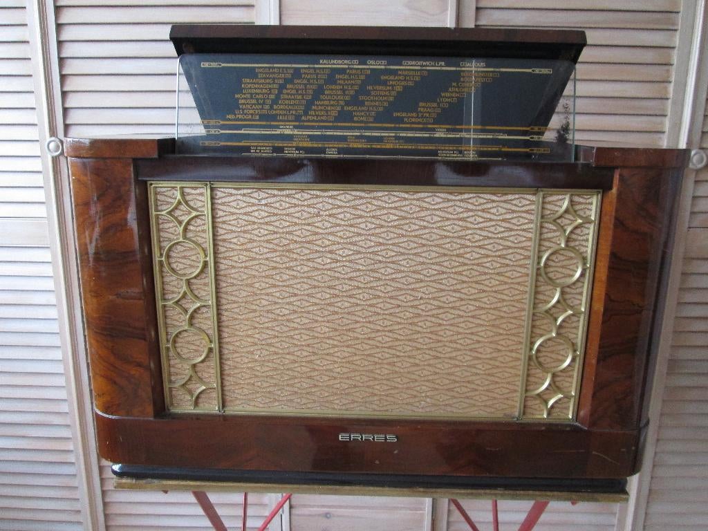 Erres buizenradio,KY 488 in houten kast, Audio, Tv en Foto, Radio's, Ophalen, Zo goed als nieuw, Radio
