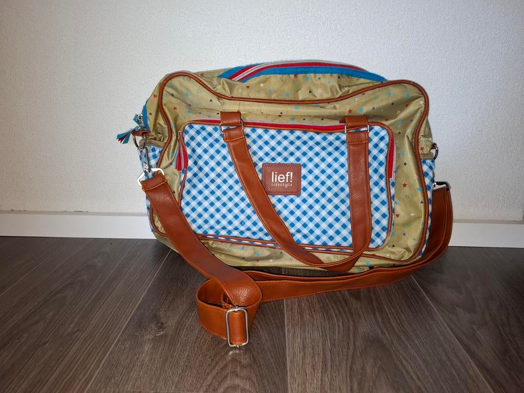 Lief! Luiertas met verschoningsmatje, Kinderen en Baby's, Luiertassen, Ophalen of Verzenden, Gebruikt, Schoudertas