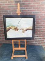 Michelangelo's Schepping van Adam Canvas Schilderij, Ophalen of Verzenden