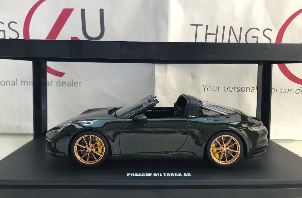GT Spirit 1:18 Porsche 911 (992) Targa 4S donkergroen nieuw, Hobby en Vrije tijd, Modelauto's | 1:18, Ophalen of Verzenden, Nieuw