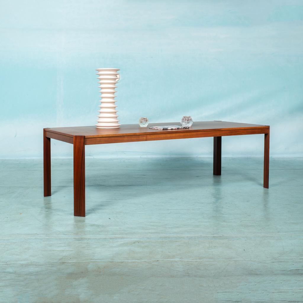 Renz salontafel palissander 1960s vintage design Bij de Tijd, Mid century, Ophalen of Verzenden, Zo goed als nieuw, Rechthoekig