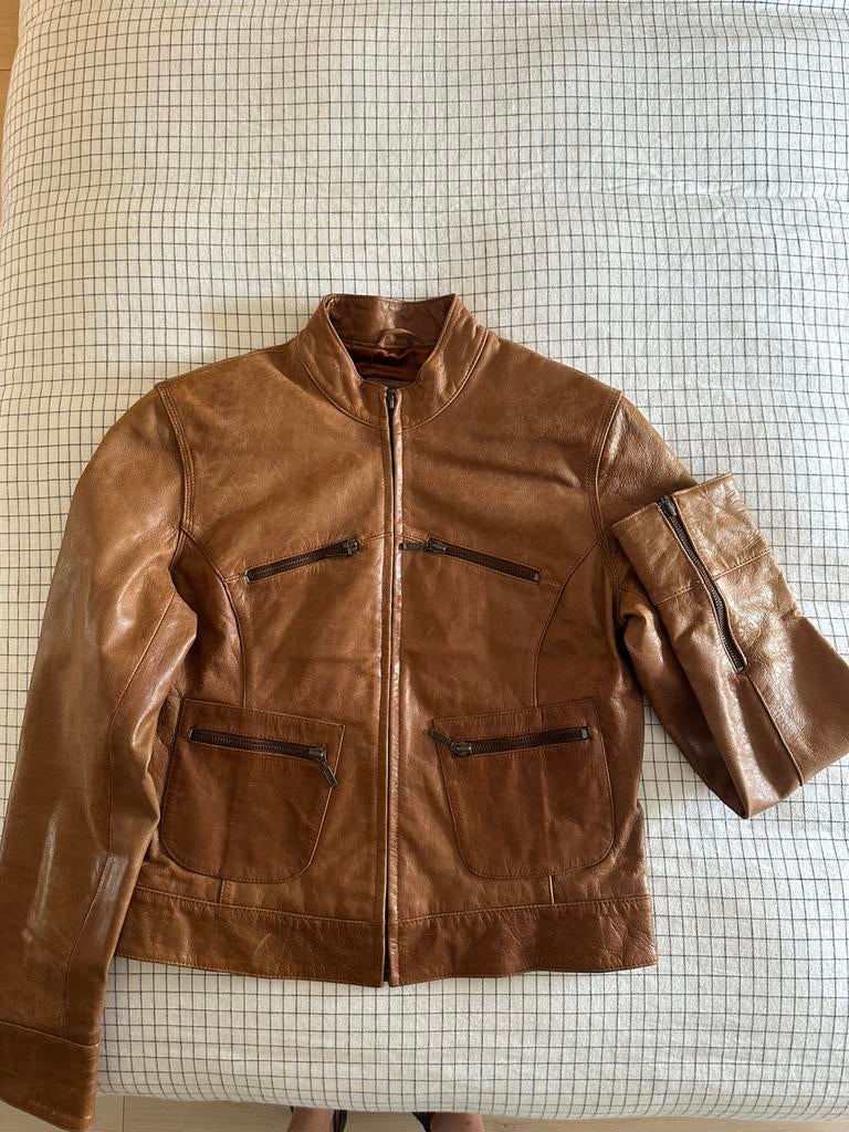 Dames jas echt leer maat M merk Steps, Ophalen of Verzenden, Zo goed als nieuw, Maat 38/40 (M), Bruin