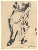 Aad de Haas (toegeschreven) - ingelijste potloodtekening, Ophalen of Verzenden