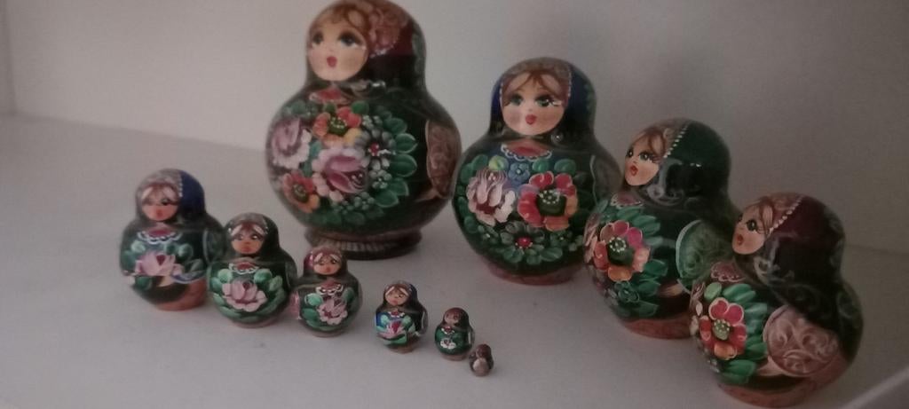 10 Russisch matroesjkanestbeeldjes, Ophalen of Verzenden