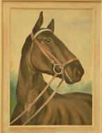 Portret van Paard - M. Peeters 1968 - olieverf/doek, Dieren en Toebehoren, Paarden en Pony's | Overige Paardenspullen, Ophalen of Verzenden