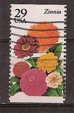 USA, Bloemen, zinnia's, 1994., Verzenden, Gestempeld, Noord-Amerika