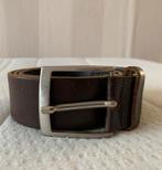 Bruine leren riem -INGEGNO - 120cm, Bruin, Echt leder, Ophalen of Verzenden, 115 cm of meer
