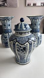 Antieke Delftsblauwe vazenset van Boch, Antiek en Kunst, Antiek | Vazen, Ophalen