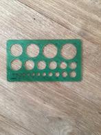 Cirkelsjabloon - kunststof  - 22 maten cirkels -, Hobby en Vrije tijd, Tekenen, Ophalen of Verzenden, Gebruikt, Overige typen