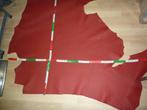 Matrood groot restant echt leer rundleer, Verzenden, Leer of Kunstleer, Nieuw, 30 tot 120 cm