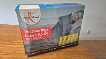 Lucovitaal Verzwaringsdeken 150x200cm - 5.5kg beschikbaar voor biedingen