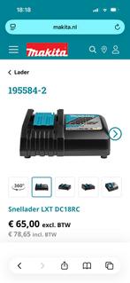 Makita DC18RC Accu Lader - Nieuw in Doos, Ophalen of Verzenden, Nieuw