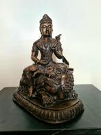 Bronzen Durga op leeuw, Antiek en Kunst, Ophalen of Verzenden, Brons