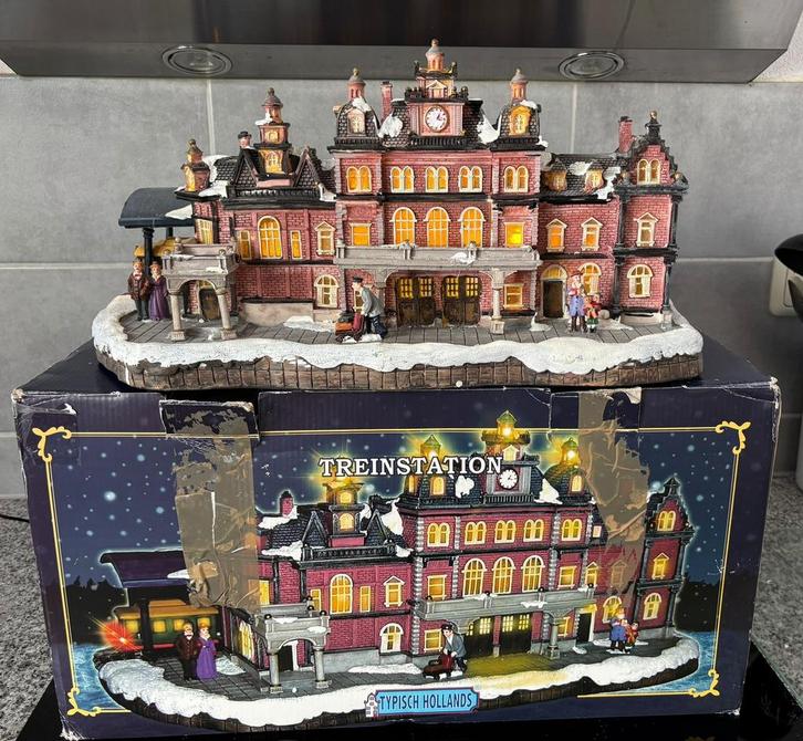 Treinstation merk typisch hollands COLLECTORS ITEM, Diversen, Kerst, Gebruikt, Ophalen