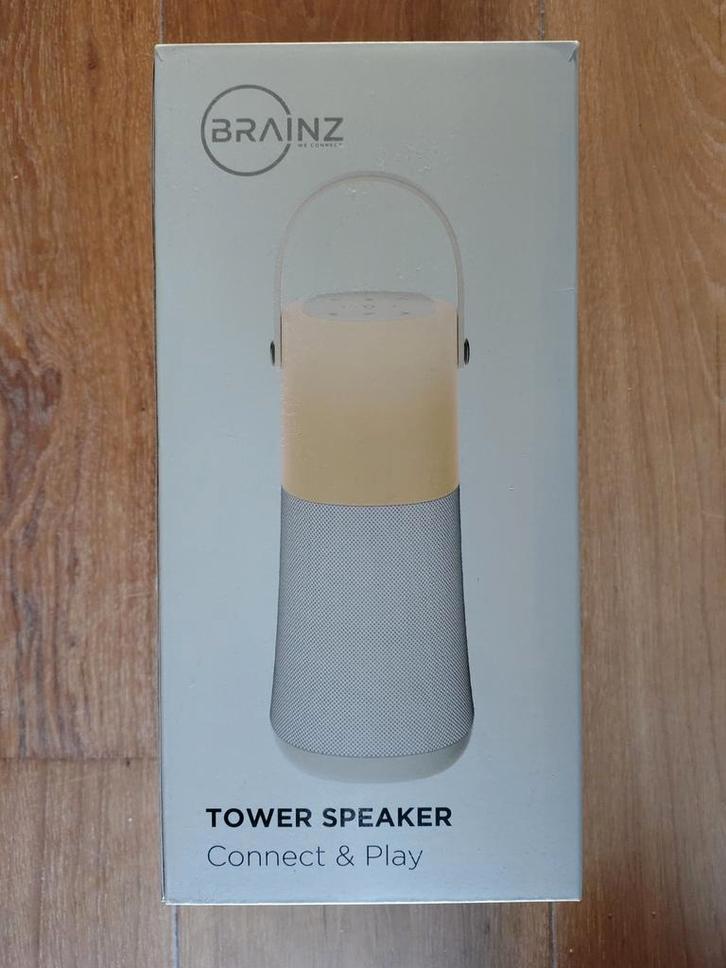 Brainz Bluetooth Tower Speaker - Nieuw in doos!, Telecommunicatie, Mobiele telefoons | Telefoon-opladers, Ophalen
