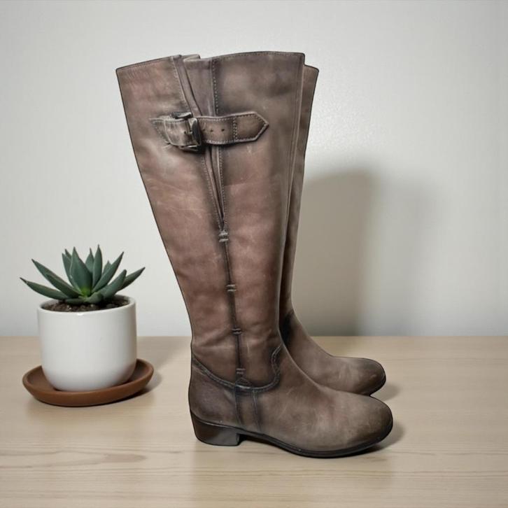 Gabor Laarzen Maat 7 Bruin Leer Hoog Sjiek, Kleding | Dames, Schoenen, Zo goed als nieuw, Hoge laarzen, Bruin, Verzenden