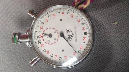 Heuer trackmaster chronograaf stopwatch Swiss made, Sieraden, Tassen en Uiterlijk, Horloges | Antiek, Overige merken, Staal, Ophalen of Verzenden