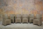 Als Nieuw! 6 verrijdbare Bert Plantagie Amie design stoelen, Vijf, Zes of meer stoelen, Design, Leer, Zo goed als nieuw