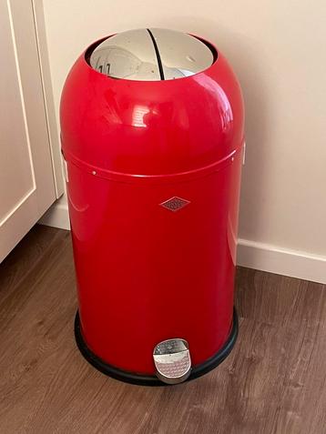 Wesco Prullenbak Pedaalemmer Afvalbak Kickmaster Rood Retro beschikbaar voor biedingen