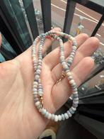 Elle Aime Jewelry 9k gouden ketting violet 42cm, Gebruikt, Paars, Ophalen of Verzenden, Met edelsteen