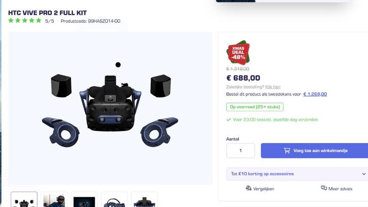 htc vive pro 2, Spelcomputers en Games, Virtual Reality, Zo goed als nieuw, Pc, VR-bril, Ophalen of Verzenden