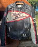 Harley Davidson leren damesjas Medium bruin rood wit, Motoren, Ophalen of Verzenden, Tweedehands, Dames, Jas | leer