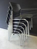 6 stuks stapelstoel / vergaderstoel / kantinestoel Dauphin, Vijf, Zes of meer stoelen, Metaal, Design, Gebruikt